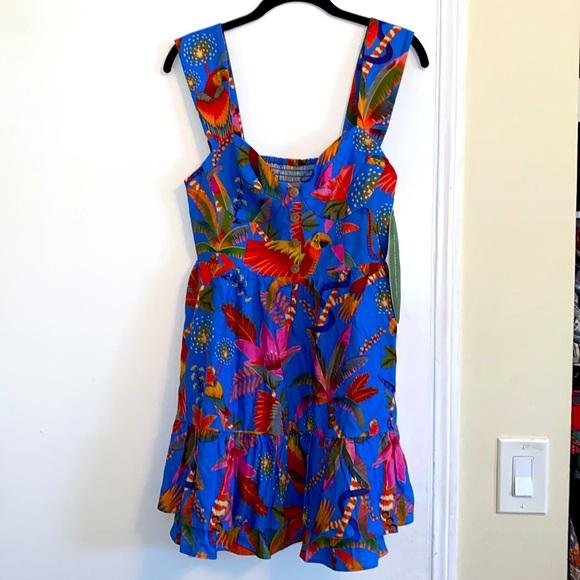 FARM Rio Blue Floral Mini Dress - Picture 7 of 10